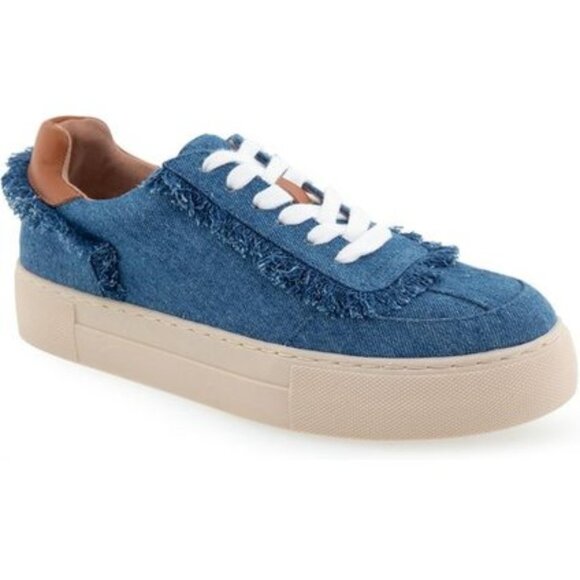 Aerosoles Women's BRAMSTON Sneaker – Medium Blue Denim, Size 9M - Picture 1 of 7